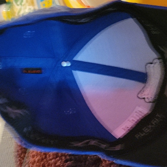 Fox Racing Flex Fit Blue Baseball Hat - Picture 2 of 4